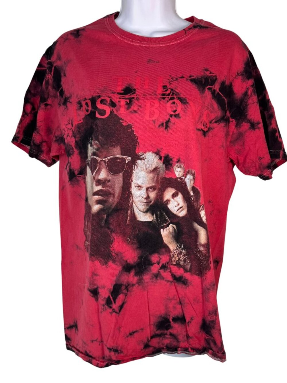 The Lost Boys T-Shirt Vampire Movie Red & Black Tie Dye Horror Tee Halloween M